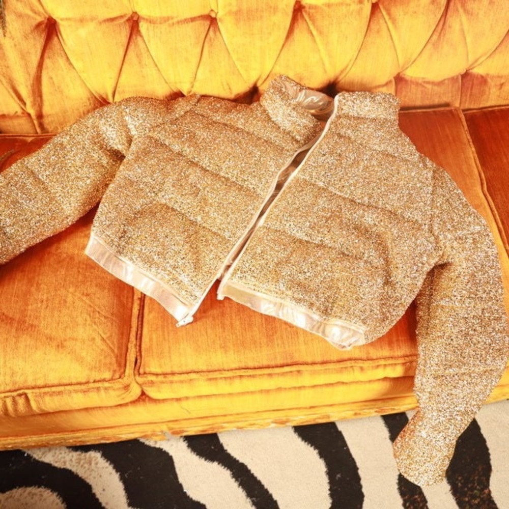 Gold Dust Puffer Coat